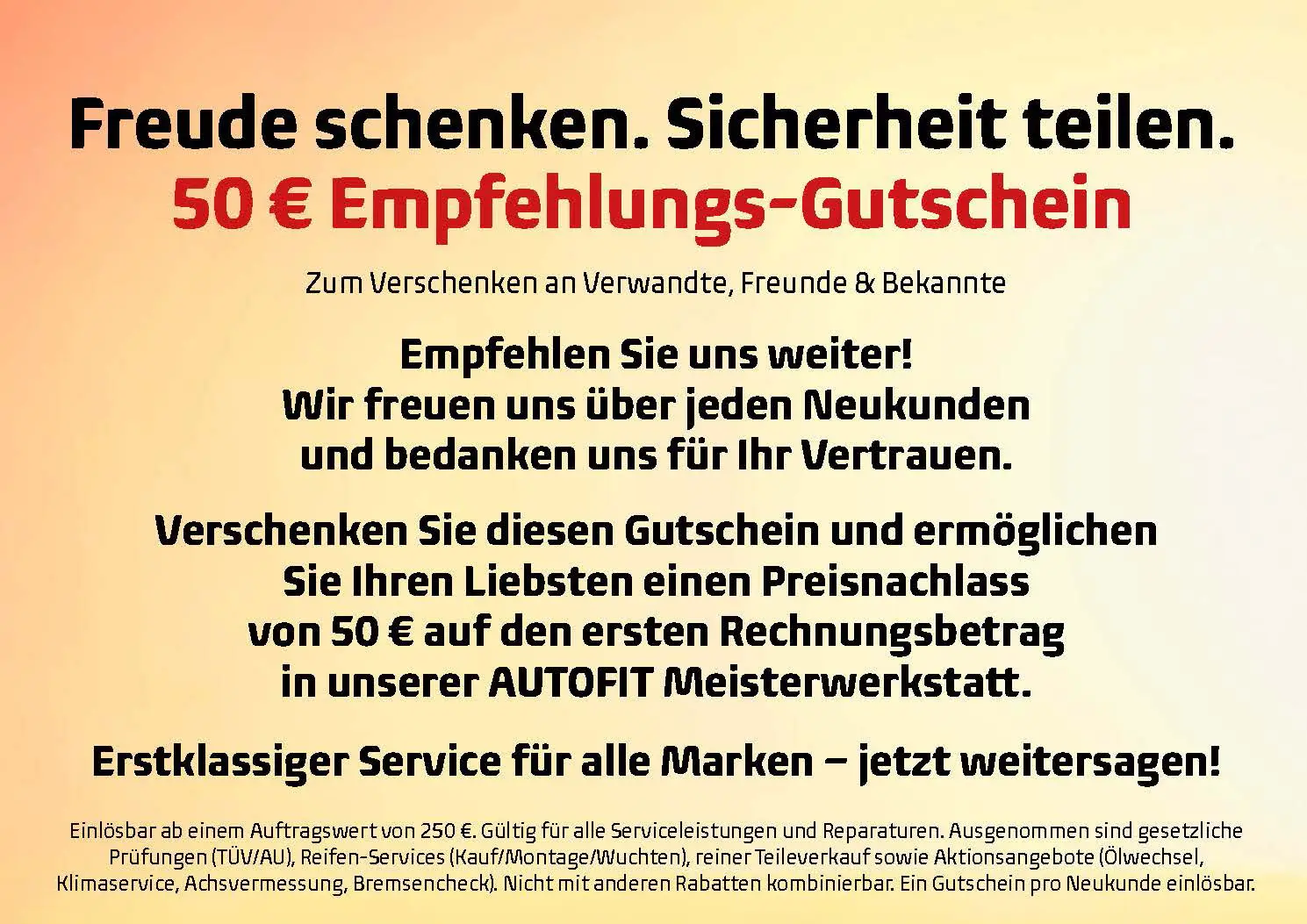 50 € Empfehlungs-Gutschein