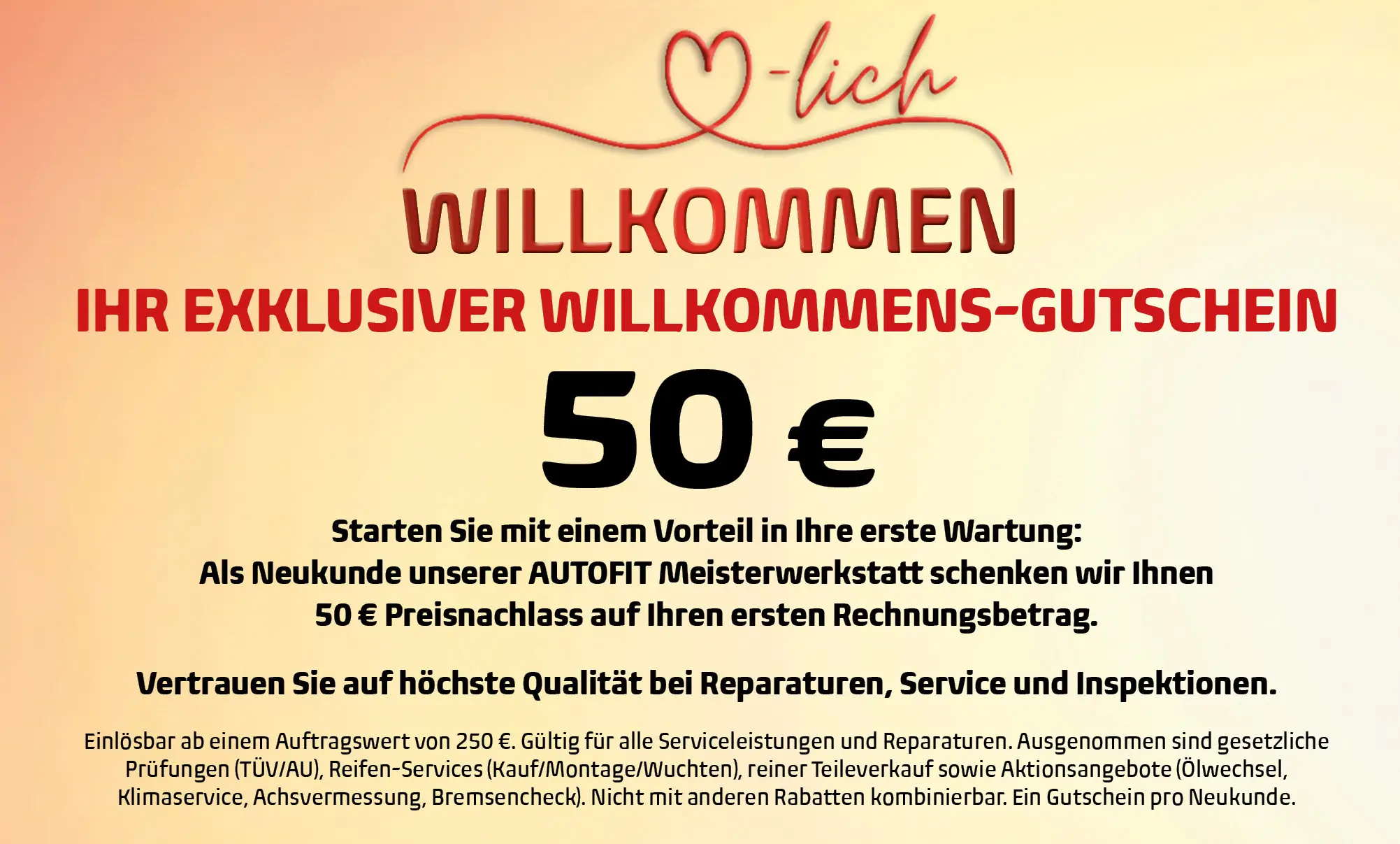 50€ Willkommens-Gutschein